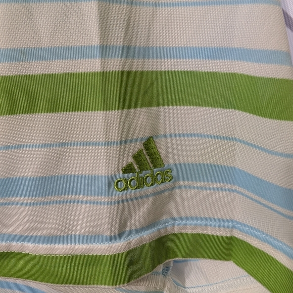 Adidas Climalite Polo in White, Blue, and Green - Picture 4 of 4